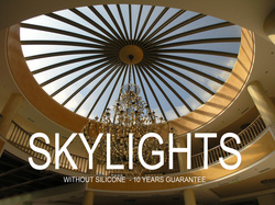 Skylights Glazetech without silicone 10 years guarantee Αίθρια χωρίς σιλικόνη 10 χρόνια εγγύηση